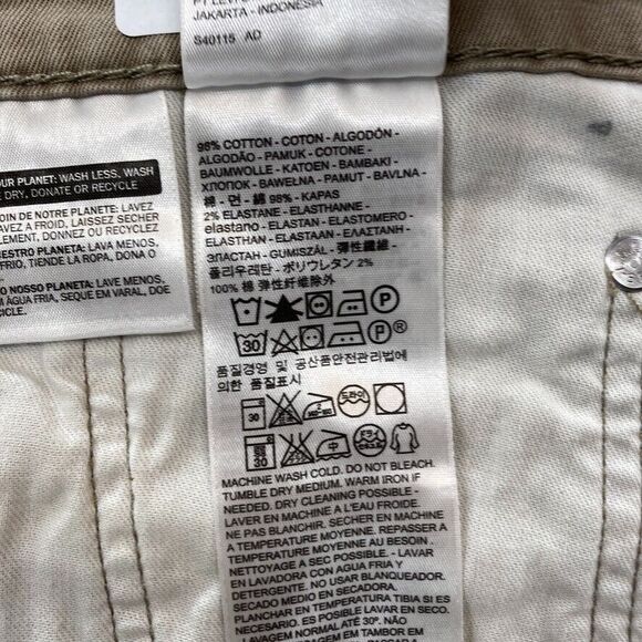 Levi's 502 Pants Mens 40x30 Regular Taper Brown Stretch Fabric Low Rise Chino‎ - Picture 5 of 13